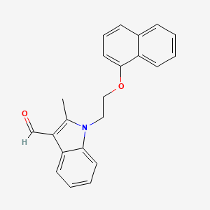 2-methyl-1-[2-(naphthalen-1-yloxy)ethyl]-1H-indole-3-carbaldehyde