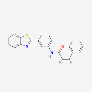 molecular formula C22H16N2OS B4600836 N-[3-(1,3-benzothiazol-2-yl)phenyl]-3-phenylacrylamide 