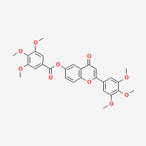 molecular formula C28H26O10 B4600850 4-oxo-2-(3,4,5-trimethoxyphenyl)-4H-chromen-6-yl 3,4,5-trimethoxybenzoate 