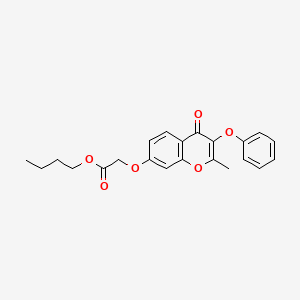 butyl [(2-methyl-4-oxo-3-phenoxy-4H-chromen-7-yl)oxy]acetate