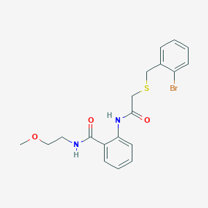 2-({[(2-bromobenzyl)thio]acetyl}amino)-N-(2-methoxyethyl)benzamide