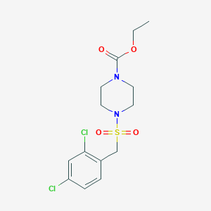 ethyl 4-[(2,4-dichlorobenzyl)sulfonyl]-1-piperazinecarboxylate