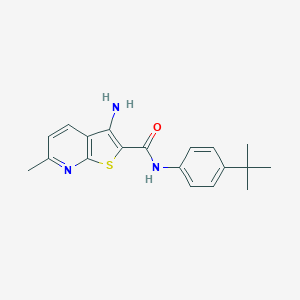 molecular formula C19H21N3OS B460093 3-amino-N-(4-tert-butylphenyl)-6-methylthieno[2,3-b]pyridine-2-carboxamide 