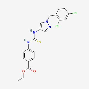 ethyl 4-[({[1-(2,4-dichlorobenzyl)-1H-pyrazol-4-yl]amino}carbonothioyl)amino]benzoate