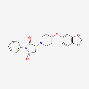 3-[4-(1,3-Benzodioxol-5-yloxy)piperidin-1-yl]-1-phenylpyrrolidine-2,5-dione