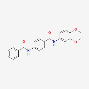 4-benzamido-N-(2,3-dihydro-1,4-benzodioxin-6-yl)benzamide