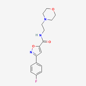 molecular formula C16H18FN3O3 B4600979 3-(4-FLUOROPHENYL)-N~5~-(2-MORPHOLINOETHYL)-5-ISOXAZOLECARBOXAMIDE 