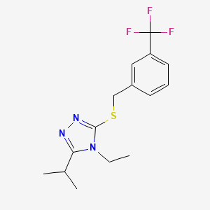 4-ETHYL-3-ISOPROPYL-5-{[3-(TRIFLUOROMETHYL)BENZYL]SULFANYL}-4H-1,2,4-TRIAZOLE