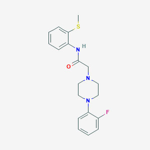 molecular formula C19H22FN3OS B4600992 2-[4-(2-fluorophenyl)piperazin-1-yl]-N-[2-(methylsulfanyl)phenyl]acetamide 