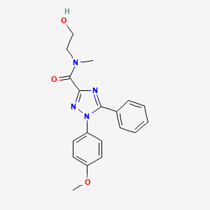 N-(2-hydroxyethyl)-1-(4-methoxyphenyl)-N-methyl-5-phenyl-1H-1,2,4-triazole-3-carboxamide