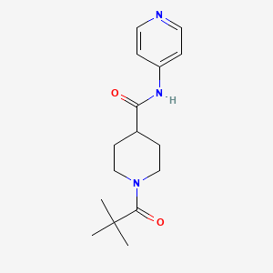 molecular formula C16H23N3O2 B4601017 1-(2,2-dimethylpropanoyl)-N-(pyridin-4-yl)piperidine-4-carboxamide 