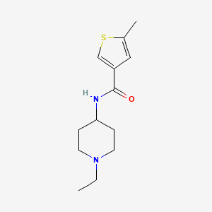 molecular formula C13H20N2OS B4601023 N-(1-ethylpiperidin-4-yl)-5-methylthiophene-3-carboxamide 