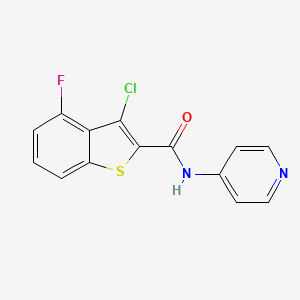 3-chloro-4-fluoro-N-(pyridin-4-yl)-1-benzothiophene-2-carboxamide