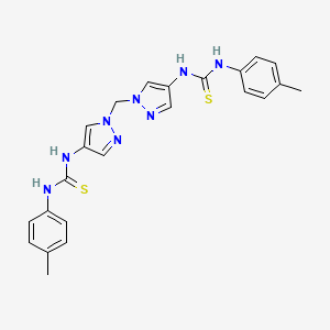 N-(4-METHYLPHENYL)-N'-[1-({4-[(4-TOLUIDINOCARBOTHIOYL)AMINO]-1H-PYRAZOL-1-YL}METHYL)-1H-PYRAZOL-4-YL]THIOUREA