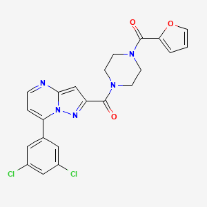 [7-(3,5-dichlorophenyl)pyrazolo[1,5-a]pyrimidin-2-yl][4-(2-furylcarbonyl)piperazino]methanone