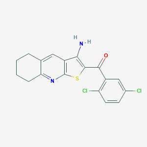 molecular formula C18H14Cl2N2OS B460106 (3-Amino-5,6,7,8-tetrahydrothieno[2,3-b]quinolin-2-yl)(2,5-dichlorophenyl)methanone 