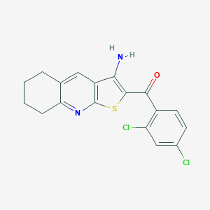 molecular formula C18H14Cl2N2OS B460107 (3-Amino-5,6,7,8-tetrahydrothieno[2,3-b]quinolin-2-yl)(2,4-dichlorophenyl)methanone 