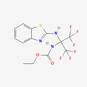 ethyl [1-(1,3-benzothiazol-2-ylamino)-2,2,2-trifluoro-1-(trifluoromethyl)ethyl]carbamate