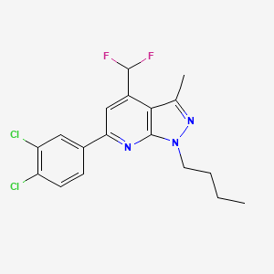 1-butyl-6-(3,4-dichlorophenyl)-4-(difluoromethyl)-3-methyl-1H-pyrazolo[3,4-b]pyridine