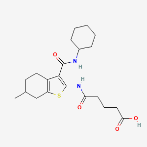 4-{[3-(CYCLOHEXYLCARBAMOYL)-6-METHYL-4,5,6,7-TETRAHYDRO-1-BENZOTHIOPHEN-2-YL]CARBAMOYL}BUTANOIC ACID