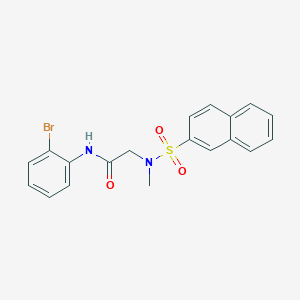 molecular formula C19H17BrN2O3S B4601145 N~1~-(2-bromophenyl)-N~2~-methyl-N~2~-(2-naphthylsulfonyl)glycinamide 