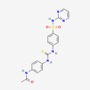 N-(4-{[({4-[(2-pyrimidinylamino)sulfonyl]phenyl}amino)carbonothioyl]amino}phenyl)acetamide