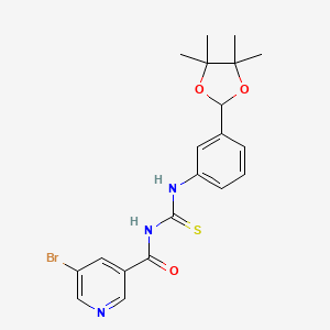 5-bromo-N-({[3-(4,4,5,5-tetramethyl-1,3-dioxolan-2-yl)phenyl]amino}carbonothioyl)nicotinamide