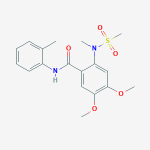 4,5-DIMETHOXY-2-(N-METHYLMETHANESULFONAMIDO)-N-(2-METHYLPHENYL)BENZAMIDE