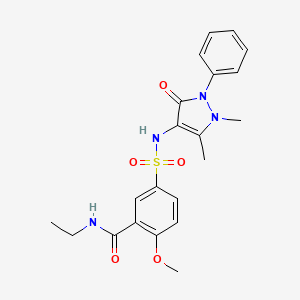 5-{[(1,5-dimethyl-3-oxo-2-phenyl-2,3-dihydro-1H-pyrazol-4-yl)amino]sulfonyl}-N-ethyl-2-methoxybenzamide