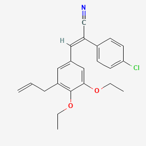 (2E)-2-(4-chlorophenyl)-3-[3,4-diethoxy-5-(prop-2-en-1-yl)phenyl]prop-2-enenitrile