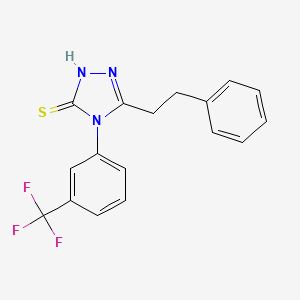 5-(2-phenylethyl)-4-[3-(trifluoromethyl)phenyl]-4H-1,2,4-triazole-3-thiol