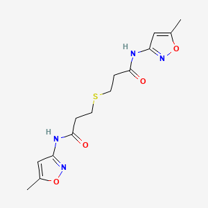 N-(5-METHYL-12-OXAZOL-3-YL)-3-({2-[(5-METHYL-12-OXAZOL-3-YL)CARBAMOYL]ETHYL}SULFANYL)PROPANAMIDE