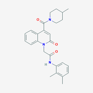 N-(2,3-DIMETHYLPHENYL)-2-[4-(4-METHYLPIPERIDINE-1-CARBONYL)-2-OXO-1,2-DIHYDROQUINOLIN-1-YL]ACETAMIDE