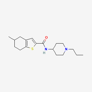 5-methyl-N-(1-propylpiperidin-4-yl)-4,5,6,7-tetrahydro-1-benzothiophene-2-carboxamide