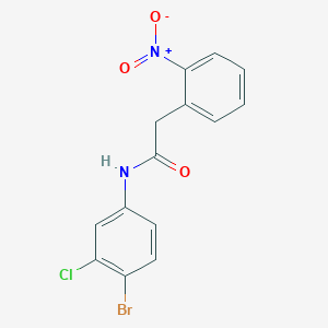 molecular formula C14H10BrClN2O3 B4601278 N-(4-bromo-3-chlorophenyl)-2-(2-nitrophenyl)acetamide 