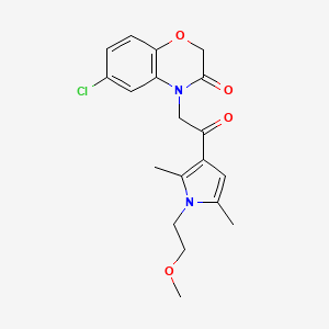 6-chloro-4-{2-[1-(2-methoxyethyl)-2,5-dimethyl-1H-pyrrol-3-yl]-2-oxoethyl}-2H-1,4-benzoxazin-3(4H)-one