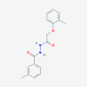 molecular formula C17H18N2O3 B4601318 3-methyl-N'-[(2-methylphenoxy)acetyl]benzohydrazide 