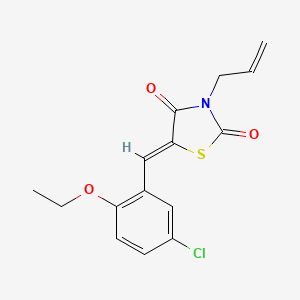 molecular formula C15H14ClNO3S B4601333 (5Z)-5-(5-chloro-2-ethoxybenzylidene)-3-(prop-2-en-1-yl)-1,3-thiazolidine-2,4-dione 