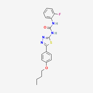 molecular formula C19H19FN4O2S B4601340 1-[5-(4-Butoxyphenyl)-1,3,4-thiadiazol-2-yl]-3-(2-fluorophenyl)urea CAS No. 6376-25-6