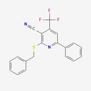 2-(benzylthio)-6-phenyl-4-(trifluoromethyl)nicotinonitrile