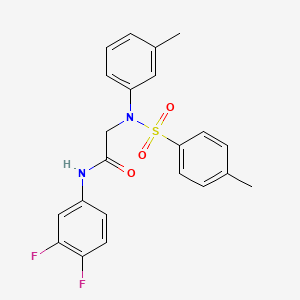 N~1~-(3,4-difluorophenyl)-N~2~-(3-methylphenyl)-N~2~-[(4-methylphenyl)sulfonyl]glycinamide