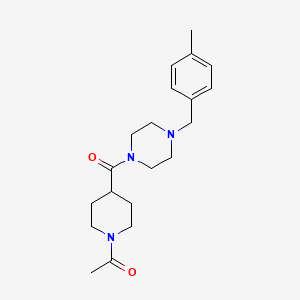 1-(4-{[4-(4-METHYLBENZYL)PIPERAZINO]CARBONYL}PIPERIDINO)-1-ETHANONE