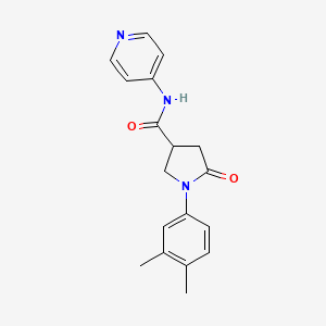 1-(3,4-dimethylphenyl)-5-oxo-N-(pyridin-4-yl)pyrrolidine-3-carboxamide