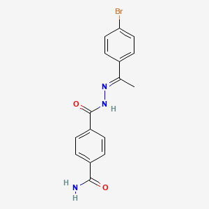 molecular formula C16H14BrN3O2 B4601441 4-({2-[1-(4-bromophenyl)ethylidene]hydrazino}carbonyl)benzamide 