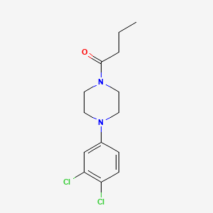 molecular formula C14H18Cl2N2O B4601449 1-butyryl-4-(3,4-dichlorophenyl)piperazine 