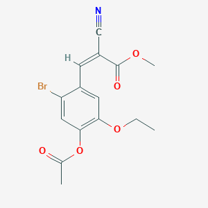 methyl 3-[4-(acetyloxy)-2-bromo-5-ethoxyphenyl]-2-cyanoacrylate