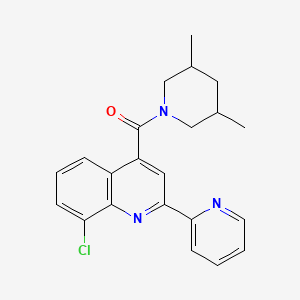 [8-Chloro-2-(pyridin-2-yl)quinolin-4-yl](3,5-dimethylpiperidin-1-yl)methanone