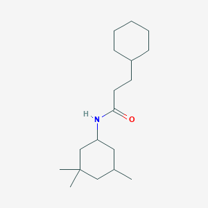 molecular formula C18H33NO B4601510 3-cyclohexyl-N-(3,3,5-trimethylcyclohexyl)propanamide 