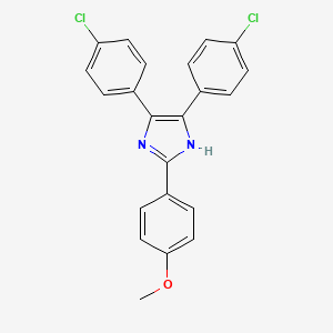 molecular formula C22H16Cl2N2O B4601542 4,5-bis(4-chlorophenyl)-2-(4-methoxyphenyl)-1H-imidazole 