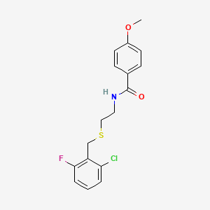 N-{2-[(2-chloro-6-fluorobenzyl)thio]ethyl}-4-methoxybenzamide